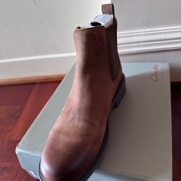Clarks Orinoco 2 Lane Chelsea Boot - Brown Snuff Size 9 - Picture 4 of 5